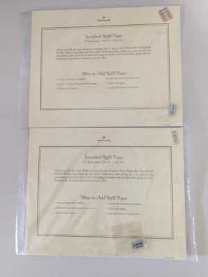 2 NOS NEW Vintage Hallmark Scrapbook Refill Pages 8.5" x 10.5" AR7695 (20 pgs) Foto 1 de 4