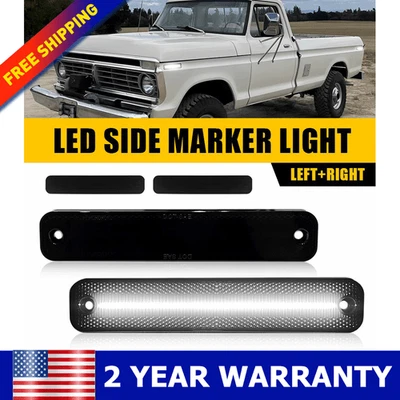 Parachoques 2X Marcador lateral para luz 1978-79 Ford Bronco F-150 F-250 F-350 Foto 1 de 4