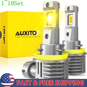 Yellow H11 LED Low Headlights Beam Bulbs Super Bright 3000K 24000LM 1-10Set - Picture 1 of 14