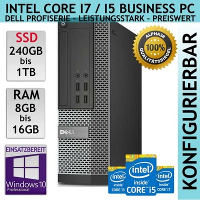 Dell Optiplex 7020 SFF Mini PC Intel Core i7 i5 bis 1TB SSD 8GB 16GB DDR3 Win10 - Bild 1 von 3