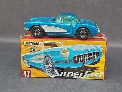 Matchbox 2005 Superfast COLLECTOR TIN 1957 Corvette #47 Blue Limited Edition  - Image 1 of 4