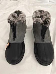 Stivali da neve invernali nuovi con etichetta Propet donna Lumi alla caviglia in grigio taglia 9,0 XX 4E - Foto 1 di 7