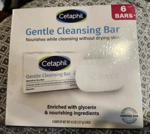 Cetaphil Sanfte Reinigung Seife Pflegende Trockene Empfindliche Haut 4,5oz, 6er Pack - Bild 1 von 4
