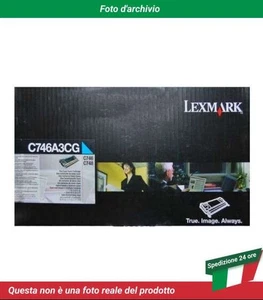 C746A3CG Lexmark C746 Cartuccia del Toner Ciano - Zdjęcie 1 z 4