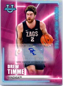 2022-23 Bowman U Best Drew Timme #NN-14 Neon Neophytes Autographs  Bulldogs #/99 - Picture 1 of 2