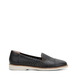 Womens Hush Puppies Demi Black Flats Leather Shoes - Picture 1 of 7