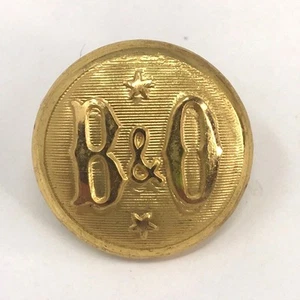 Baltimore & Ohio Railroad Uniform Button Waterbury Button Co. Antique - Picture 1 of 2