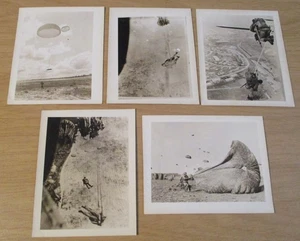 VTG 1940's WWII PHOTO Lot of 5~"PARATROOPERS"~Snapshot~4" x 5" B/W Glossy~ - Picture 1 of 7