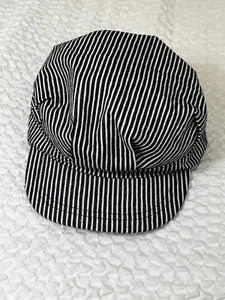 Train Engineer Conductor Railroad Hat Cap Adjustable Child Stripe Made In USA - Picture 1 of 4