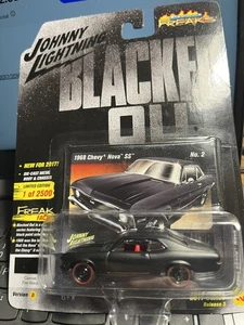 JOHNNY LIGHTNING STREET FREAKS BLACKED OUT 1968 CHEVY NOVA SS RLT #2 Rarität - Bild 1 von 2