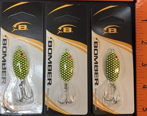 [3] 1/2oz  Bomber Slab Spoon-FLOURESCENT YELLOW/BLACK SCALE - Foto 1 di 5