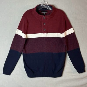 Commerce Youth Sweater Size 16 Maroon Melange Faux Fur Lined Mock Neck NWT - Picture 1 of 12