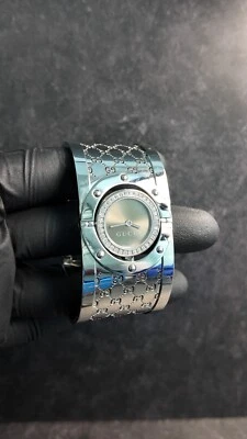 Reloj GUCCI 100 % auténtico para mujer YA112416 esfera marrón giratoria Foto 1 de 3