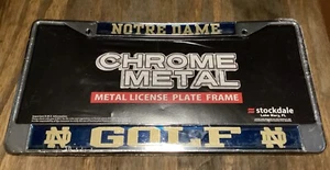 NOTRE DAME GOLF Fighting Irish METAL License Plate Holder New Free Shipping - Picture 1 of 3