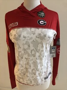 NWT Georgia Bulldogs Women’s Lightweight Hoodie Sz Small Camo Military - Picture 1 of 11