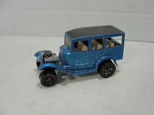 Hot Wheels Redline Classic 31 Ford Woody 1968 Blue Made In USA Car Vintage - Picture 1 of 5
