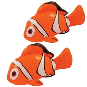 2 x aufblasbarer Clown Fisch 43 cm Sommer Beach Strand Hawaii Deko Party Nemo - Bild 1 von 2