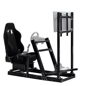 Supllueer Aluminium-Legierung Rennsimulator Cockpit mit Sitz&TV-Ständer Fit G29 - Bild 1 von 42