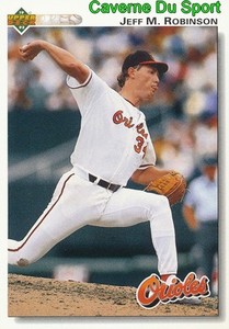 1992 JEFF M. ROBINSON BALTIMORE ORIOLES BASEBALL CARD UPPER DECK