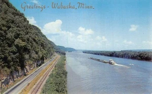 Postcard MN: Greetings, Wabasha, Minnesota,  Posted 1957 - Picture 1 of 2