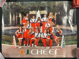 Vintage Miami Hurricanes Co-ed U Cheer Hand Signed X5 Poster 24x18 NH PB28 - Picture 1 of 1