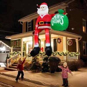 NEW Inflatables Christmas Santa Hold Present Bag Outdoor Decorations with LED - Picture 1 of 26
