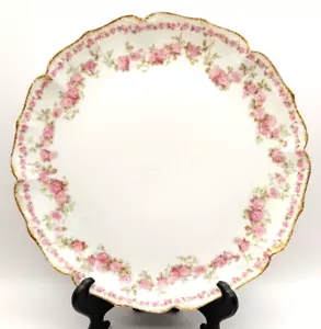 Set 2 Antique GDA Limoges France Pink Roses Gold Trim Plate 7 1/2” READ LISTING - Picture 1 of 8