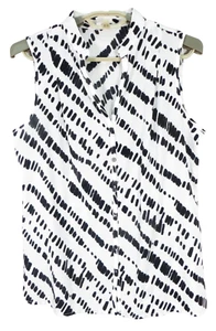 LIZ CLAIBORNE Women Thin See Thru Lightweight Poly Tank Top Multicolor Geo M - Picture 1 of 12