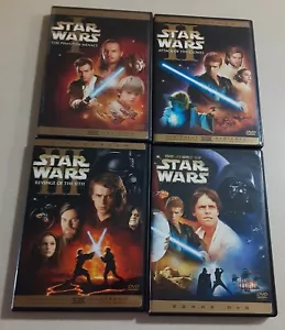 Star Wars 4 DVDs Prequel Filme 1 - 2 - 3 und Bonus DVD Die Geschichte von Star Wars - Bild 1 von 2