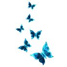 Blue Luminous Butterfly Switch Sticker Enhance your Walls' Decor 15cm x 15cm