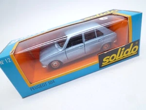 VINTAGE SOLIDO GAM 1 No.12 PEUGEOT 104 IN ORIGINAL BOX 1970s - Imagen 1 de 7