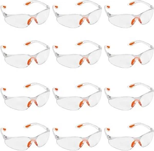 Clear Safety Goggles Anti-Fog & Anti-Scratch Eye Protection Work Glasses 12pcs - Picture 1 of 7