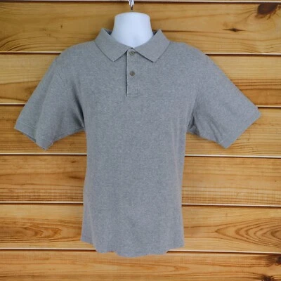 Kirkland Signature Ribbed Polo Shirt Mens Size XL Light Gray Heathered Stretch - Image 1 of 4