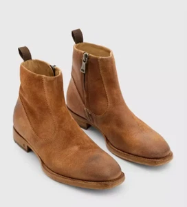 $898 Brand New John Varvatos Collection Fleetwood Zip Leather Boots 9.5 - Picture 1 of 11