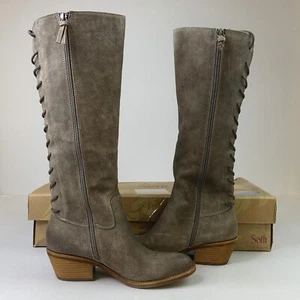 Sofft Sharnell Damenstiefel dunkles Kaschmir kniehoch wasserabweisend Schuhe Größe 7,5M - Bild 1 von 13
