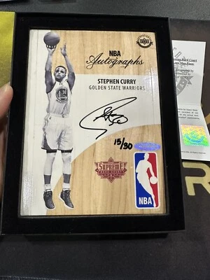 2016-17 UD Authenticated Supreme Hardcourt Stephen Curry GU Floor AUTO /30 - Image 1 of 4