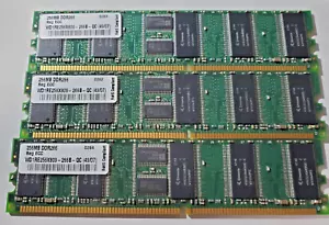 3pcs Wintec WD1RE256X09-266B-QC DDR266-800 256MB 184 pin DIMM 750MB total - Picture 1 of 3