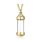 Ashes Cremation Memorial Pendants Hollow Tube Necklaces Stainless Steel