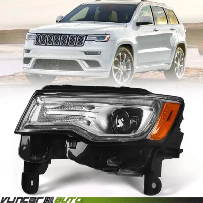 For 2017-2021 Jeep Grand Cherokee Chrome HID/Xenon Headlight Headlamp Driver LH Foto 1 de 4
