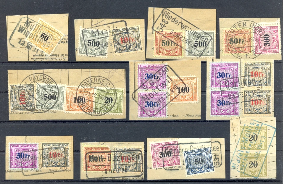 SWITZERLAND EISENBAHNMARKE/ GEBÜHRMARKE -26 ST. USED --@2 - Image 1 of 1
