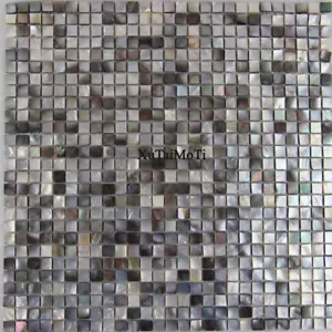 11 Stck. Schwarze Lippe Muschel Mosaik Perlmutt Dekoration Badezimmer Zimmer Wandfliese - Bild 1 von 6