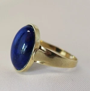 Zauberhafter Ring 333 Gold mit Lapislazuli Goldring / CU 315(14) - Bild 1 von 5