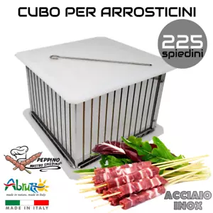CUBO PER PRODUZIONE 225 ARROSTICINI FABBRICA SPIEDINI KEBAB Acciaio INOX ABRUZZO - Foto 1 di 15