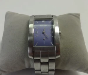 Men's Wristwatch DKNY Silver Rectangle Face Stainless Steel Water Resistant - Picture 1 of 11