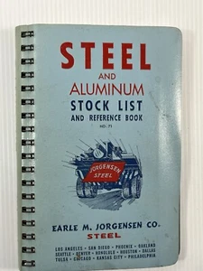 Vintage 1971 Earle Jorgenson Steel and Aluminum Stock List Reference Book No 71 - Picture 1 of 7