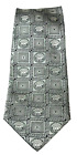 Vintage lata 90-te Versace srebrno-szary krawat 100% jedwab