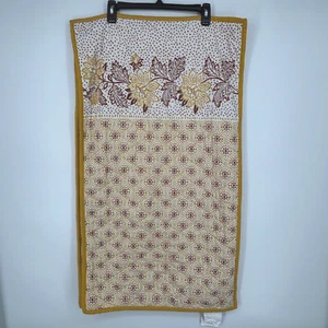 The Big One Set of Two King Size Pillow Shams Golden Yellow Rust Floral Quilted - Picture 1 of 9