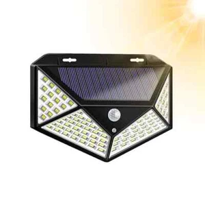 m MU Luci Solari Esterno, Faretti Solari a LED Da Esterno, sensore di movimento - Foto 1 di 11