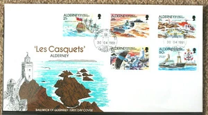 Alderney 1991 Les Casquets First Day Cover unadressiert und unberührt - Bild 1 von 1