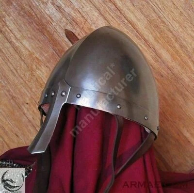 Medieval Norman Nasal Crusader Knight Helmet Steel Reenactment Combat Crusader - Image 1 of 4